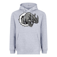 Heather Grey Rhino Heavyweight Hoodie - artisFamous