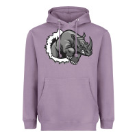 Lavender Rhino Heavyweight Hoodie - artisFamous