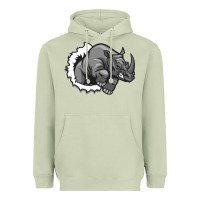 Matcha Rhino Heavyweight Hoodie - artisFamous