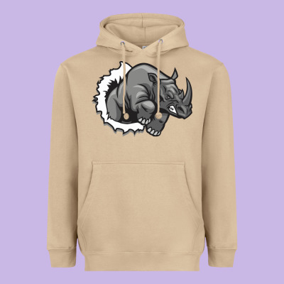 Rhino Heavyweight Hoodie Designed By Artisfamous