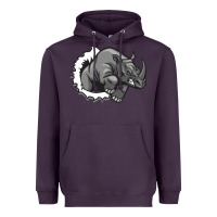 Plum Rhino Heavyweight Hoodie - artisFamous