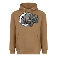 Toasted Coconut Rhino Heavyweight Hoodie - artisFamous