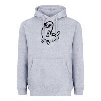 Heather Grey Dickbutt Heavyweight Hoodie - artisFamous