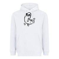 White Dickbutt Heavyweight Hoodie - artisFamous