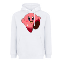 White Kirby's Adventure Heavyweight Hoodie - artisFamous