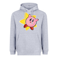 Heather Grey Kirby's Adventure Heavyweight Hoodie - artisFamous