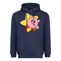 Navy Kirby's Adventure Heavyweight Hoodie - artisFamous