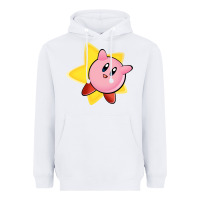 White Kirby's Adventure Heavyweight Hoodie - artisFamous