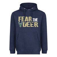 Navy fear the deer Heavyweight Hoodie - artisFamous