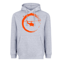 Heather Grey helicopter Heavyweight Hoodie - artisFamous