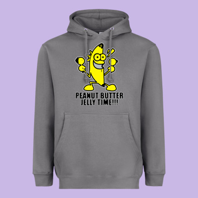 Peanut Butter Jelly Time Banana Heavyweight Hoodie Designed By Artisfamous