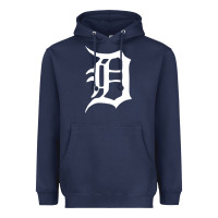 Navy detroit Heavyweight Hoodie - artisFamous