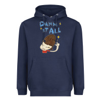 Navy Damm It All Heavyweight Hoodie - artisFamous