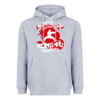 Heather Grey surely not everybody was kung fu fighting Heavyweight Hoodie - artisFamous