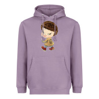 Lavender Little Yoshitomo Knives Heavyweight Hoodie - artisFamous