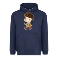 Navy Little Yoshitomo Knives Heavyweight Hoodie - artisFamous