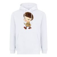 White Little Yoshitomo Knives Heavyweight Hoodie - artisFamous