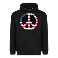Black United states peace symbol Heavyweight Hoodie - artisFamous