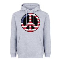 Heather Grey United states peace symbol Heavyweight Hoodie - artisFamous