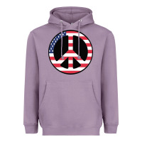Lavender United states peace symbol Heavyweight Hoodie - artisFamous