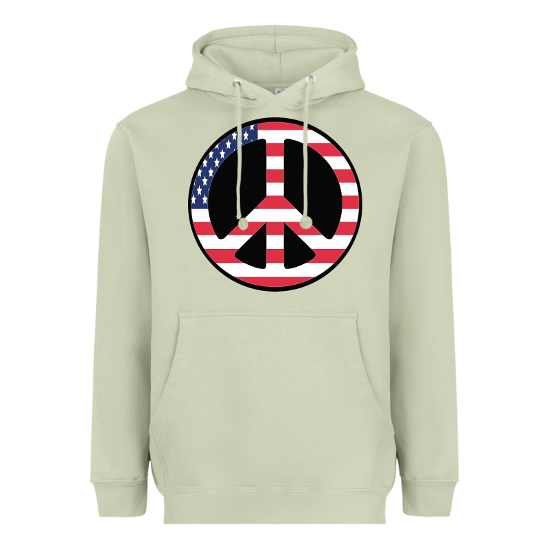 United States Peace Symbol Heavyweight Hoodie by artisFamous | Teevron