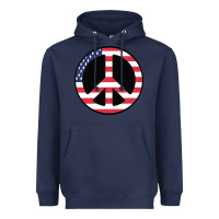 Navy United states peace symbol Heavyweight Hoodie - artisFamous
