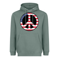 Sage United states peace symbol Heavyweight Hoodie - artisFamous