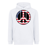 White United states peace symbol Heavyweight Hoodie - artisFamous
