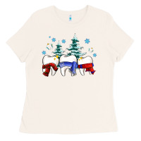 Bone dental christmas tree teeth and winter ado Ladies Tee - OliviaCreatesArt