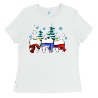 White dental christmas tree teeth and winter ado Ladies Tee - OliviaCreatesArt