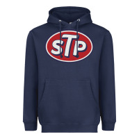 Navy stp motor oil distressed Heavyweight Hoodie - artisFamous