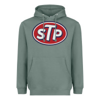 Sage stp motor oil distressed Heavyweight Hoodie - artisFamous