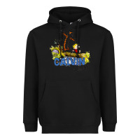 Black calvin hobbes Heavyweight Hoodie - artisFamous