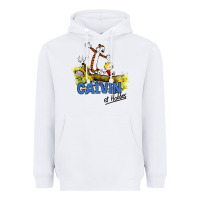 White calvin hobbes Heavyweight Hoodie - artisFamous