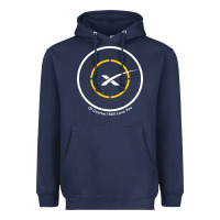 Navy spacex drone ship Heavyweight Hoodie - artisFamous