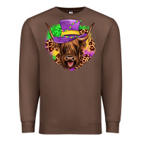 Chestnut highland cow mardi gras Premium Sweatshirt - JahusDesignShop
