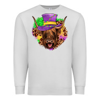 Dove Grey highland cow mardi gras Premium Sweatshirt - JahusDesignShop