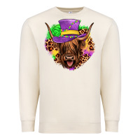 Sandshell highland cow mardi gras Premium Sweatshirt - JahusDesignShop