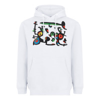 White Contemporary Miro Heavyweight Hoodie - artisFamous