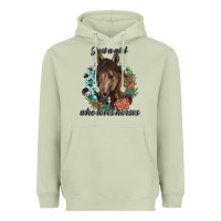 Matcha Just A Girl Who Loves Horses Heavyweight Hoodie - artisFamous