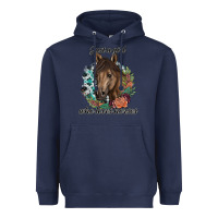 Navy Just A Girl Who Loves Horses Heavyweight Hoodie - artisFamous