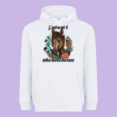 Just A Girl Who Loves Horses Heavyweight Hoodie Designed By Artisfamous