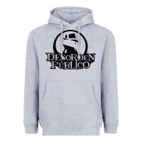 Heather Grey desorden publico Heavyweight Hoodie - artisFamous
