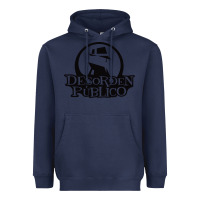 Navy desorden publico Heavyweight Hoodie - artisFamous