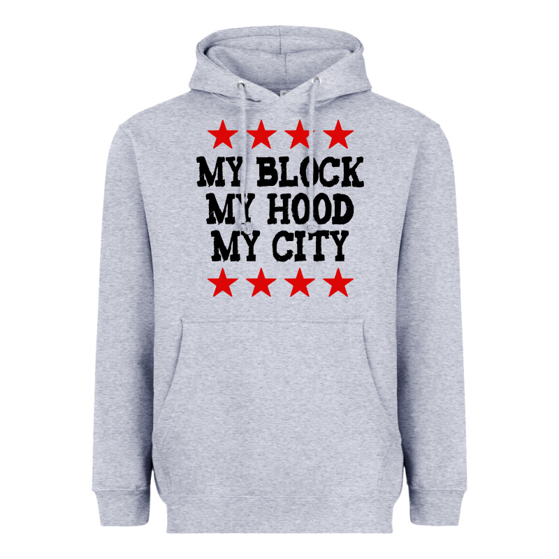 My Block My Hood My City Heavyweight Hoodie by artisFamous | Teevron