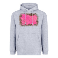 Heather Grey gemstone pink leopard background Heavyweight Hoodie - JahusDesignShop