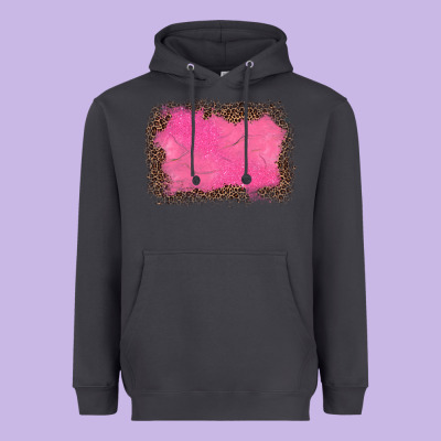Gemstone Pink Leopard Background Heavyweight Hoodie Designed By Jahusdesignshop