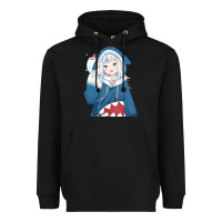 Black Smile Beautiful Gawr Gura Heavyweight Hoodie - artisFamous