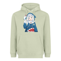 Matcha Smile Beautiful Gawr Gura Heavyweight Hoodie - artisFamous