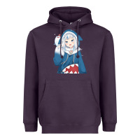 Plum Smile Beautiful Gawr Gura Heavyweight Hoodie - artisFamous